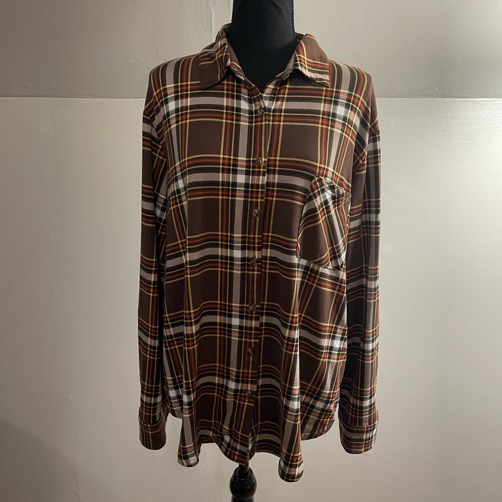 Brown Plaid Shirt